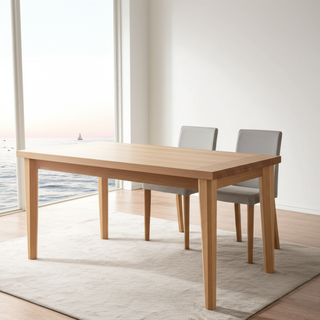 Minimalist Meşe Yemek Masası